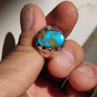 انگشتر فیروزه نیشابور رگه طلا