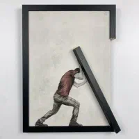 تابلو نقاشی با مداد سبک رئالیسم