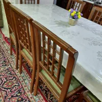 ..میز۸نفره چوبی همراه ۸صندلی|میز و صندلی غذاخوری|چمستان, |دیوار