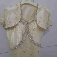 لباس مجلسی دوتیکه با حریر سنگدوزی سایز ۴۲