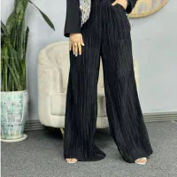 شلوارپلیسه پنبه ای نو