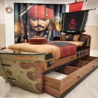 تخت کشتی یک نفره طرح دزدان دریایی