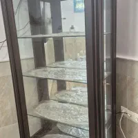 ویترین چوبی شیشه ای چهار طبقه