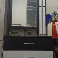 کنسول آینه سفید مشکی