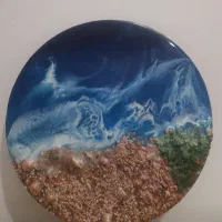 تابلو رزین طرح دریا