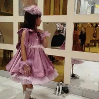پبراهن مجلسی همراه کاپ و دستکش