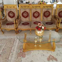 میز ناهار خوری 9 نفره سلطنتی با میز وگل میز