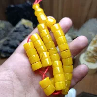 تسبیح کهربا کره عسلی ۴۷گرم ۱۷سانت