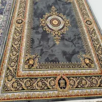 فرش اهورا ترکیب رنگ فیلی نقره  توسی