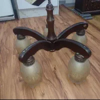 لوستر ۵شاخه چوبی