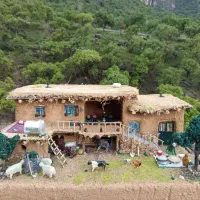 خانه ماکت کاهگلی مینیاتوری روستایی