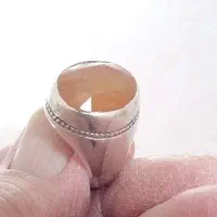 انگشتر نقره مردانه  پنبه ای