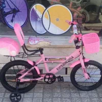 دوچرخه ۱۶ صورتی دخترونه عروسک