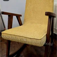 صندلی راک  چوب راش نو بسیار تمیز پارچه عالی