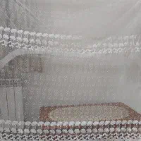 پرده توری خامه دوزی شده (نو)|پرده، رانر، رومیزی|خمین, |دیوار