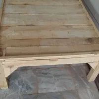 تخت چوبی نو 1در2|تخت و سرویس خواب|بسطام, |دیوار