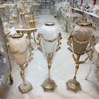 گلدان کنارسالنی برنز