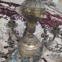 لوستر هشت شاخه سیاه قلم برنز