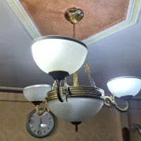 لوستر سه شاخه برنزی|لوستر و چراغ آویز|ملارد, |دیوار