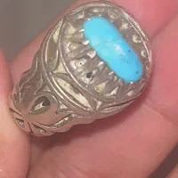 انگشتر فیروزه نقره حکاکی شده فروش فوری