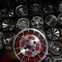 رینگ اسپرت پراید آلپاین اصلی مشکی.قرمز رنگ بندی