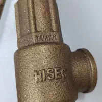 شیر اطمینان هایسک برنجی اهرم دار 10 بار  3/4 اینچ