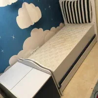 سرویس تخت و کمد ساحل چوب همراه تشک