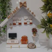 جا کلیدی|کتابخانه، شلف، قفسههای دیواری|هشتگرد, شهرک مهستان ۱|دیوار