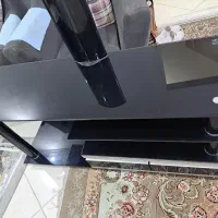 میز تلویزیون مشکی شیشه ای فرانسه