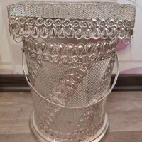 جا دستمال کاغذی و سطل زباله سیلور