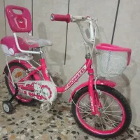دوچرخه 16و 12صورتی دخترونه در حد نو
