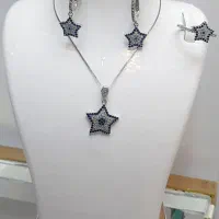 ست گردنبند و گوشواره و انگشتر نقره زنانه|جواهرات|اصفهان, چرخاب|دیوار