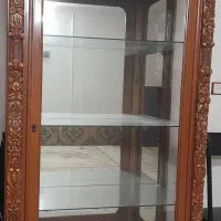 ویترین چوبی منبت کاری شده کلاسیک|بوفه، ویترین، کنسول|مشهد, ایثارگران|دیوار