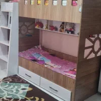 تخت دو طبقه ام دی اف|تخت و سرویس خواب|قزوین, |دیوار