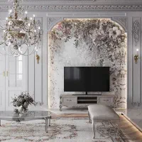 طراحی و ساخت Tv Wall نئوکلاسیک اقساط|خدمات پیشه و مهارت|اراک, |دیوار