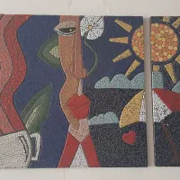 تابلو کاشی شکسته