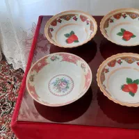 ۴ عدد کاسه سالاد قدیمی و یک عدد بشقاب قدیمی