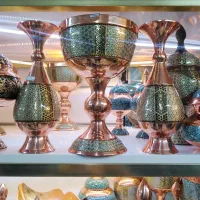 شکلات خوری و گلدان مس و پرداز اصفهان|صنایع دستی و سایر لوازم تزئینی|تهران, جنت‌آباد مرکزی|دیوار