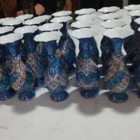 تندیس گلدون میناکاری ، فیروزه کاری ، الماس تراش|مجسمه، تندیس، ماکت|اصفهان, رهنان|دیوار