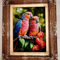 تابلو فرش دستباف طوطی