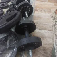 یک جفت دمبل و هالتر کاملا نو|تجهیزات ورزشی|اندیشه, اندیشه فاز ۲|دیوار