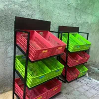 استند جا پفکی سوپرمارکتی استند میوه و ذغال نان