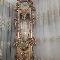 ساعت ایستاده منبت تمام چوب