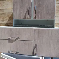 فروش کابینت فلزی و سینک ظرفشویی و سنگ روی کابینت