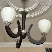 لوستر ۳ شاخه چوبی|لوستر و چراغ آویز|تهران, دروازه شمیران|دیوار