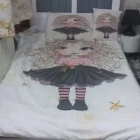 روتختی وپرده عروسکی دخترانه عرض تخت وپرده ۱۲۰
