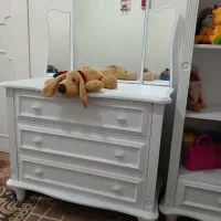 سرویس تخت یک نفره کمد دراور و میز آرایش آپادانا