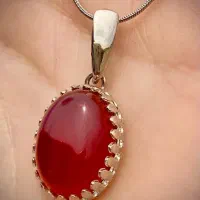 عقیق قرمز گردنی زنانه