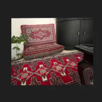 کناره‌ و پشتی‌ پانخورده دستبافت و ۶ متری ماشینی