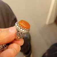 انگشتر عقیق یمن و یاقوت معدنی اصل